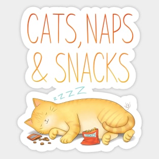 Cats, Naps and Snacks Sticker